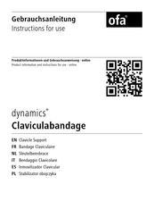 OFA dynamics Clavicle Support Instructions For Use Manual