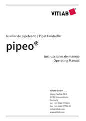Vitlab pipeo 1631500 Operating Instructions Manual