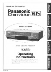 Panasonic Omnivision PV-4614 Operating Instructions Manual