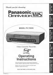 Panasonic Omnivision PV-7455S Operating Instructions Manual