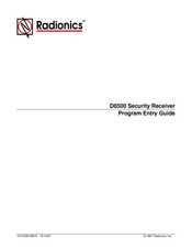 Radionics D6500 Program Entry Manual