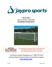 Jaypro Sports NOVA TEAM SQUARE Installation Instructions Manual
