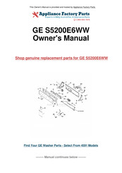 GE S5200E6WW Owner's Manual