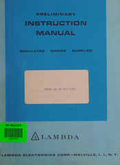 Lambda LM F4-OVY-2361 Instruction Manual
