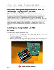 Texas Instruments Stellaris IDM-L35 Quick Start Manual
