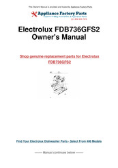 Frigidaire Electrolux FDB736GFS2 Use & Care Manual