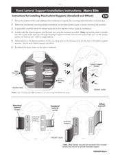 Invacare matrx SEATING Series Installation Instructions Manual