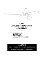 LUCCI Air 213053 Installation, Operation, Maintenance & Warranty Information