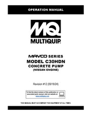 MQ Multiquip MAYCO C30HDN Operation Manual