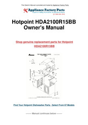 Amana Hotpoint HDA2100R15BB Use And Care Manual