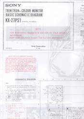 Sony TRINITRON KX-27PS1 Schematic Diagram