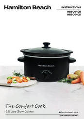 Hamilton Beach Comfort Cook HBSC040S Instructions Manual
