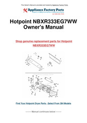GE Hotpoint NBXR333EG7WW Installation Instructions Manual