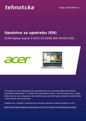 Acer A315-23-A2Q6 User Manual