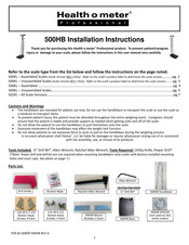 Health O Meter Professional 502KL Installation Instructions Manual