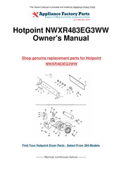 GE Hotpoint NWXR483EG3WW Installation Instructions Manual