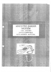 Maestro 2400XR Manual