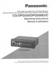 Panasonic CQDPG500EUC - AUTO RADIO/CD DECK Operating Instructions Manual