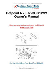 GE Hotpoint NVLR223GG1WW Installation Instructions Manual