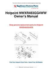 GE Hotpoint NWXR483GG4WW Installation Instructions Manual