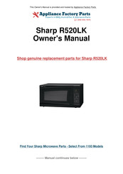 Sharp R-520LK Operation Manual