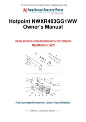 GE Hotpoint NWXR483GG1WW Installation Instructions Manual