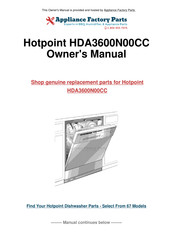 GE Hotpoint HDA3600N00CC Owner's Manual