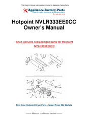 GE Hotpoint NVLR333EE0CC Installation Instructions Manual