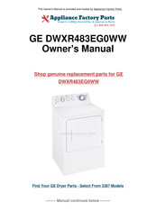 GE DWXR483EG0WW Owner's Manual