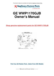 GE Spacemaker WWP1170G Use And Care Manual