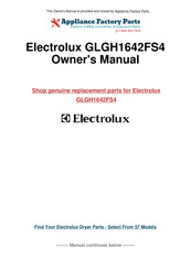 Electrolux GLGH1642FS4 Installation Instructions Manual