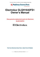 Electrolux GLGH1642FS1 Installation Instructions Manual