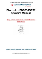 Frigidaire Gallery FDB636GFS2 Use & Care Manual