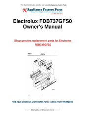 Frigidaire Gallery Electronic FDB737GFS0 Use & Care Manual