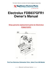 Frigidaire Gallery Electronic FDB837GFR1 Use & Care Manual
