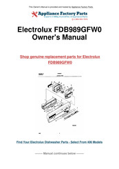 Frigidaire Gallery FDB989GFW0 Use & Care Manual