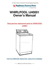 Whirlpool Inglis IJ40001 Use & Care Manual