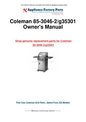Coleman 85-3046-2/G35301 Owner's Manual