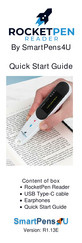 SmartPens4U RocketPen Reader Quick Start Manual