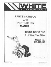 White Outdoor Products 190 Parts And Instruction Manual