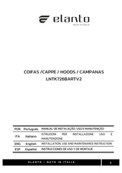 Elanto LNTK726BARTV2 Installation, Use And Maintenance Instruction