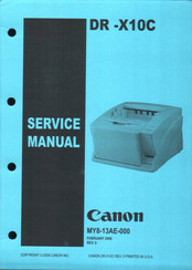 Canon DR-X10C - imageFORMULA - Document Scanner Service Manual