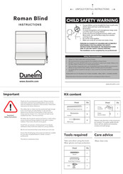 Dunelm Roman Blind Instructions