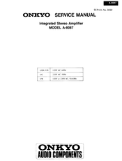 Onkyo A-8087 Service Manual