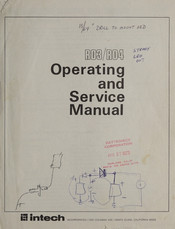 Intech R04 Operating And Service Manual