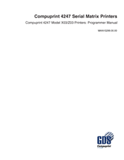 GDS Compuprint 4247 X03 Programmer's Manual