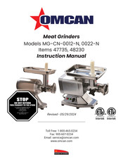 Omcan MG-CN-0012-N Instruction Manual