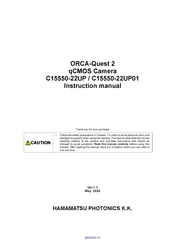Hamamatsu Photonics ORCA-Quest 2 C15550-22UP01 Instruction Manual