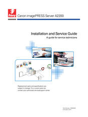 Canon imagePRESS Server A2200 Installation And Service Manual