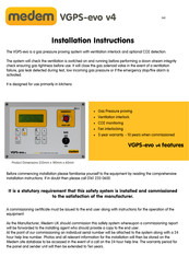 Medem VGPS-evo Installation Instructions Manual